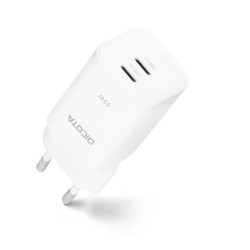 Ładowarka GaN 65W 2xUSB-C biała | PartsPC.pl