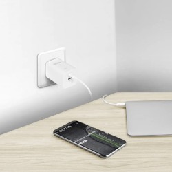 Ładowarka GaN 65W 2xUSB-C biała | PartsPC.pl