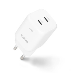 Ładowarka GaN 100W 2xUSB-C biała | PartsPC.pl