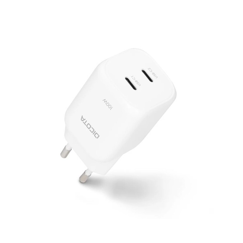 Ładowarka GaN 100W 2xUSB-C biała | PartsPC.pl