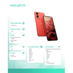 Smartfon moto g35 5G 8/128GB Hot Coral | PartsPC.pl