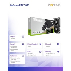 ZOTAC Karta graficzna GeForce RTX 5070 TWIN EDGE OC 12GB GDD… | PartsPC.pl