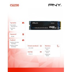 PNY Dysk SSD 500GB M.2 2280 CS2230 M280CS2230-500-RB | PartsPC.pl