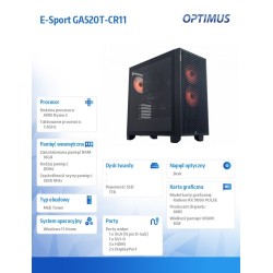 OPTIMUS Komputer E-Sport GA520T-CR12 Ryzen 5 5500/16GB/1TB/R… | PartsPC.pl