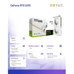 ZOTAC Karta graficzna GeForce RTX 5070 TWIN EDGE OC WH... | PartsPC.pl
