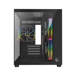 Rampage LUMID Obudowa PC M-ATX 3x fan ARGB czarna | PartsPC.pl