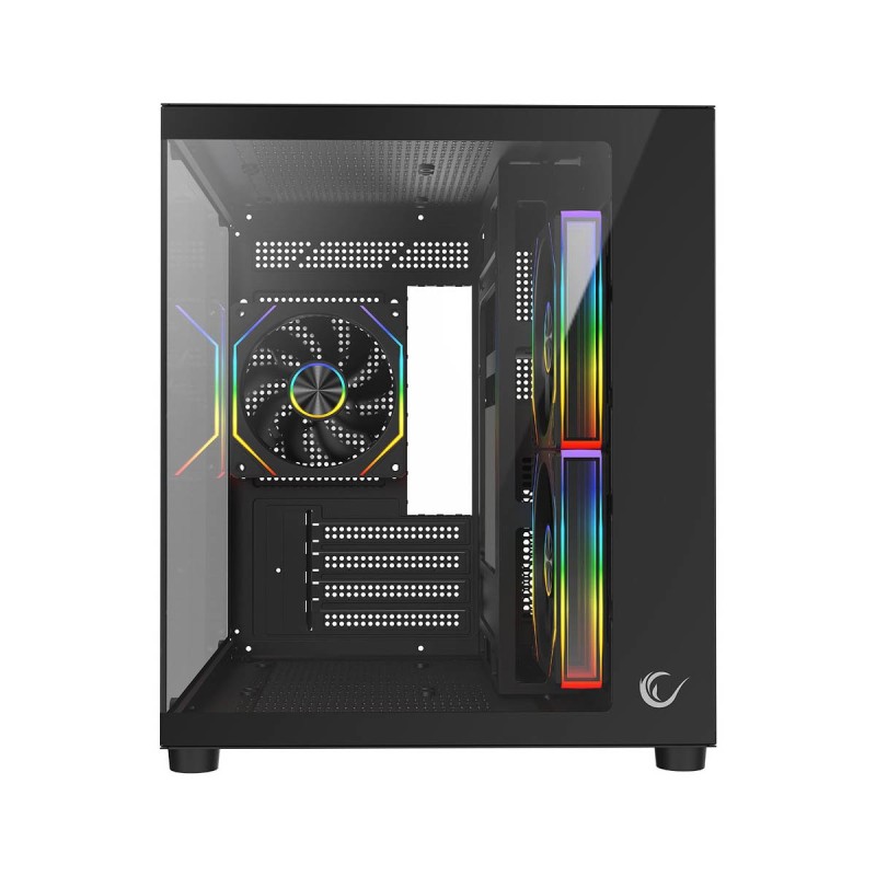 Rampage LUMID Obudowa PC M-ATX 3x fan ARGB czarna | PartsPC.pl