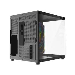 Rampage LUMID Obudowa PC M-ATX 3x fan ARGB czarna | PartsPC.pl