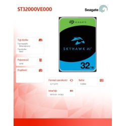 Dysk twardy SkyHawk AI 32TB 3,5'' ST32000VE000 | PartsPC.pl
