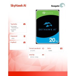 Dysk twardy SkyHawk AI 20TB 3,5 cali 512MB | PartsPC.pl