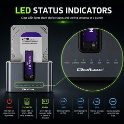 Stacja dokująca 2w1 HDD SSD | SATA | M.2 NVMe | Klonowanie |… | PartsPC.pl
