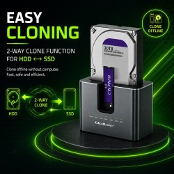 Stacja dokująca 2w1 HDD SSD | SATA | M.2 NVMe | Klonowanie |… | PartsPC.pl