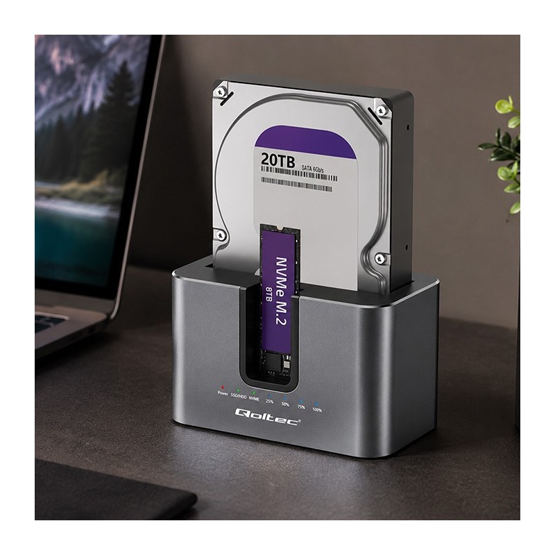 Stacja dokująca 2w1 HDD SSD | SATA | M.2 NVMe | Klonowanie |… | PartsPC.pl