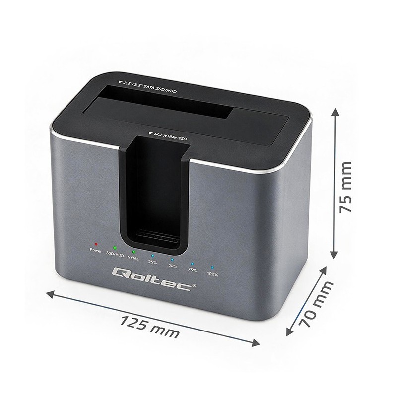 Stacja dokująca 2w1 HDD SSD | SATA | M.2 NVMe | Klonowanie |… | PartsPC.pl