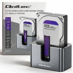 Stacja dokująca 2w1 HDD SSD | SATA | M.2 NVMe | Klonowanie |… | PartsPC.pl