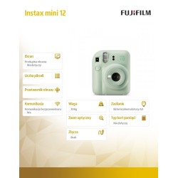 Aparat Instax mini 12 zielony | PartsPC.pl