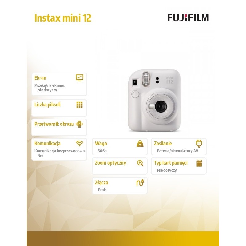 Aparat Instax mini 12 biały | PartsPC.pl