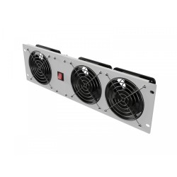 Panel wentylacyjny pionowy 19 cali 3U do szaf rack, trzy wen… | PartsPC.pl