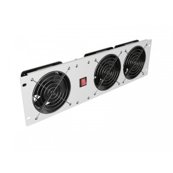 Panel wentylacyjny pionowy 19 cali 3U do szaf rack, trzy wen… | PartsPC.pl