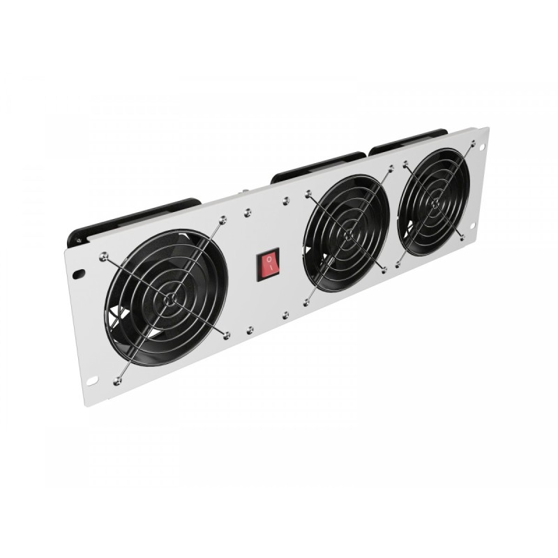 Panel wentylacyjny pionowy 19 cali 3U do szaf rack, trzy wen… | PartsPC.pl