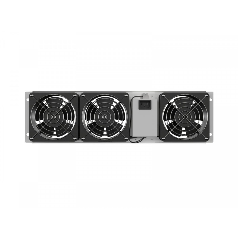 Panel wentylacyjny pionowy 19 cali 3U do szaf rack, trzy wen… | PartsPC.pl