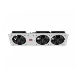 Panel wentylacyjny pionowy 19 cali 3U do szaf rack, trzy wen… | PartsPC.pl