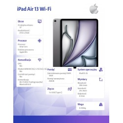 Apple iPad Air 13 cali Wi-Fi 256GB Gwiezdna szarość | PartsPC.pl