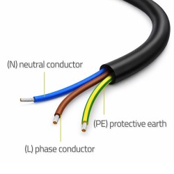 Kabel zasilający SCHUKO CEE 7/7 (E/F) | miedź Cu | odizolowa… | PartsPC.pl