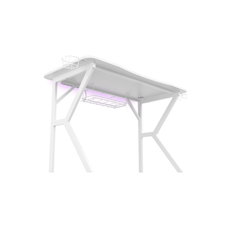 Biurko Gamingowe Genesis Holm 320 RGB białe | PartsPC.pl