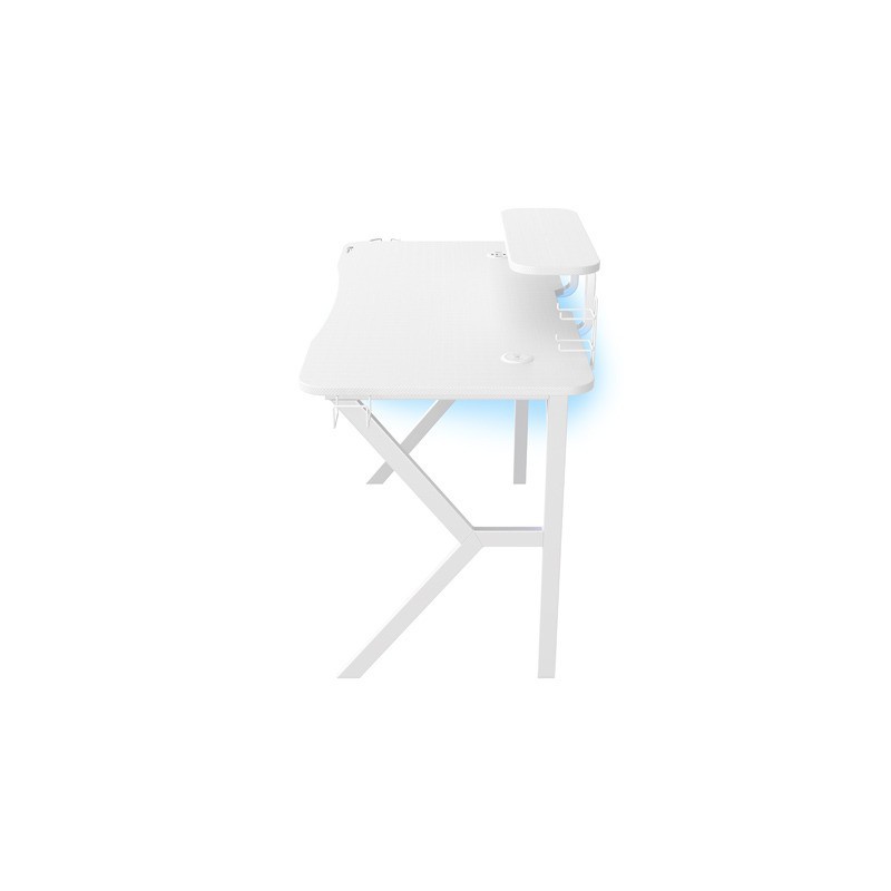 Biurko Gamingowe Genesis Holm 320 RGB białe | PartsPC.pl
