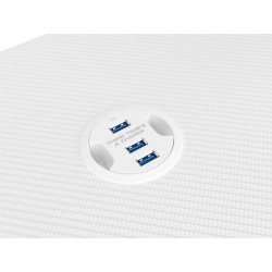 Biurko Gamingowe Genesis Holm 320 RGB białe | PartsPC.pl