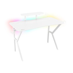 Biurko Gamingowe Genesis Holm 320 RGB białe | PartsPC.pl