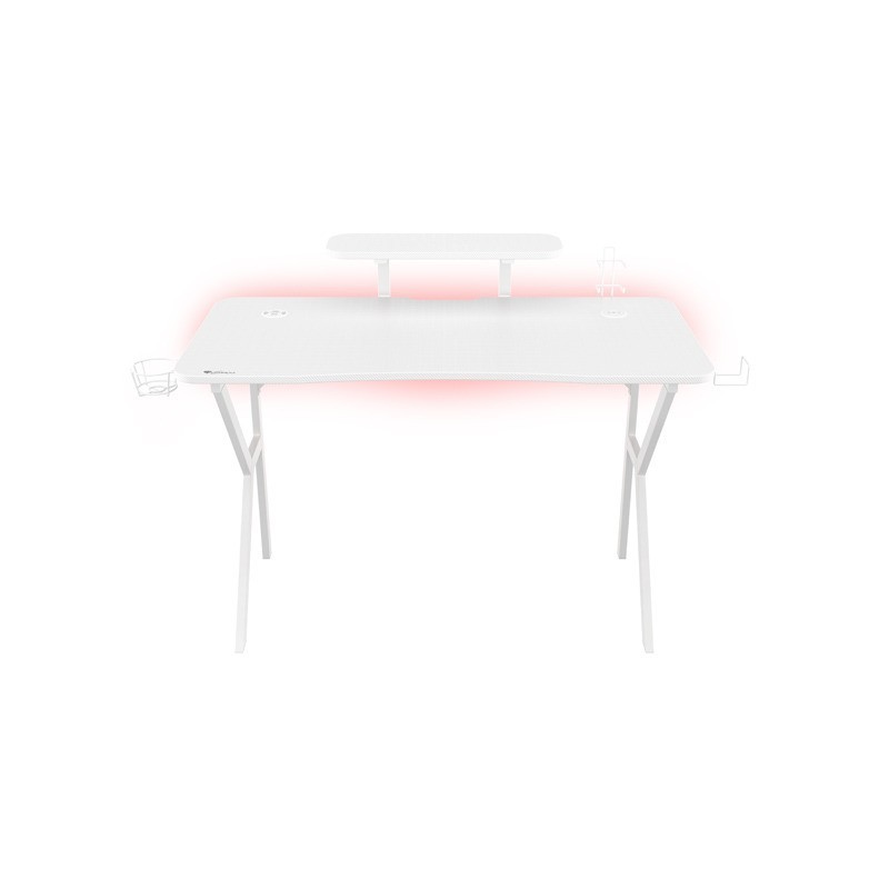 Biurko Gamingowe Genesis Holm 320 RGB białe | PartsPC.pl