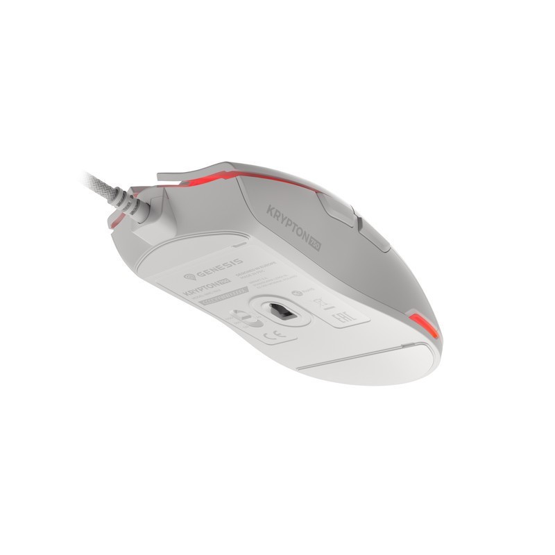 Mysz Genesis Krypton 750 8000DPI RGB lekka biała | PartsPC.pl
