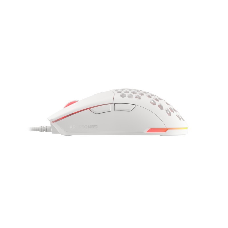 Mysz Genesis Krypton 750 8000DPI RGB lekka biała | PartsPC.pl