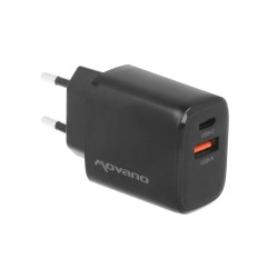 Ładowarka Movano GaN 30W USB-C PD + USB-A (black) | PartsPC.pl