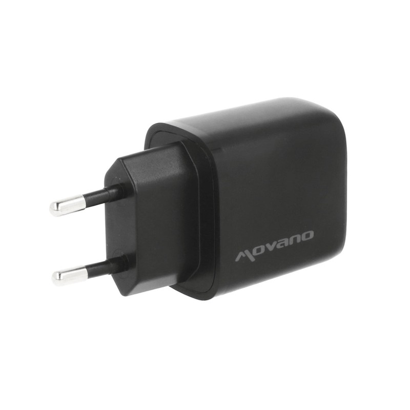 Ładowarka Movano GaN 30W USB-C PD + USB-A (black) | PartsPC.pl