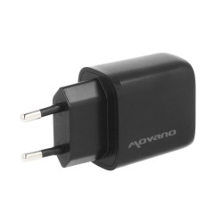Ładowarka Movano GaN 20W USB-C PD + USB-A (black) | PartsPC.pl
