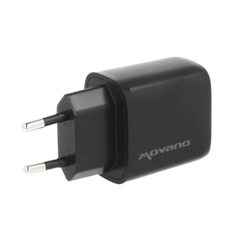 Ładowarka Movano GaN 20W USB-C PD + USB-A (black) | PartsPC.pl