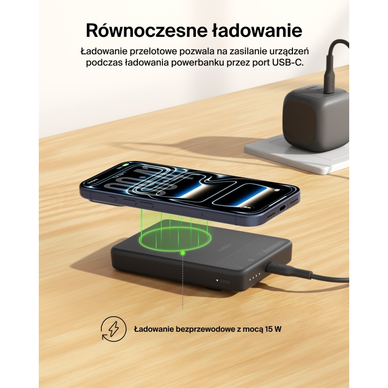 Belkin BoostCharge Powerbank 10000 mAh, magnetyczny 15 W, US… | PartsPC.pl