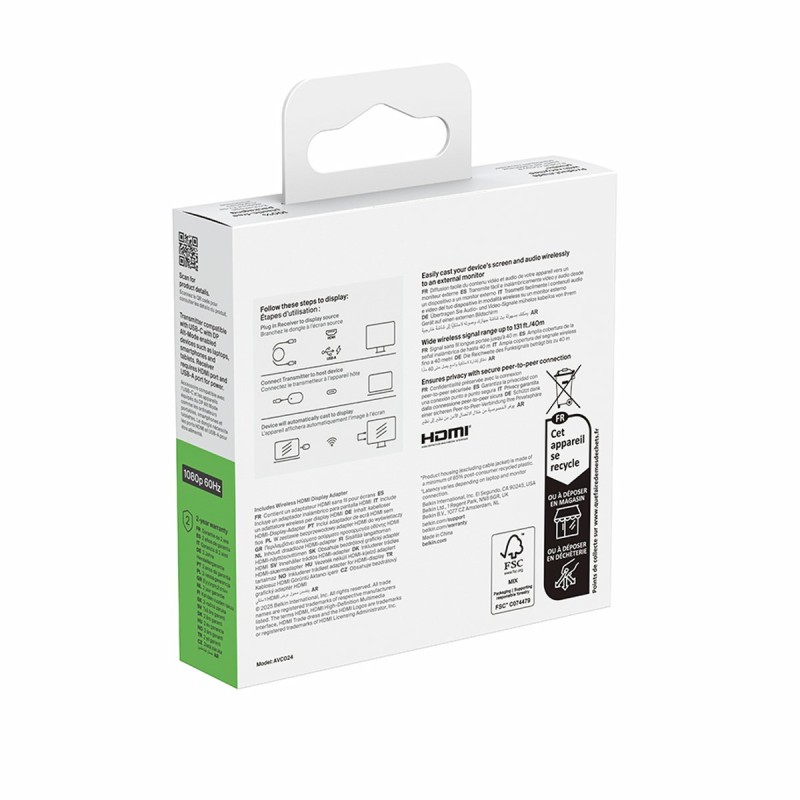 Belkin ConnectAir Adapter USB-C na HDMI, bezprzewodowy nadaj… | PartsPC.pl