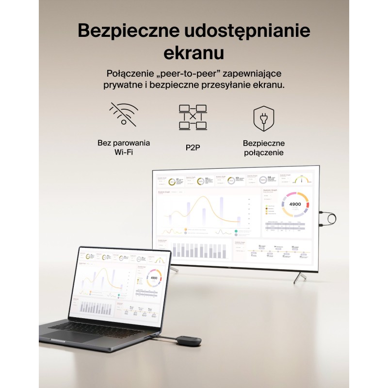 Belkin ConnectAir Adapter USB-C na HDMI, bezprzewodowy nadaj… | PartsPC.pl