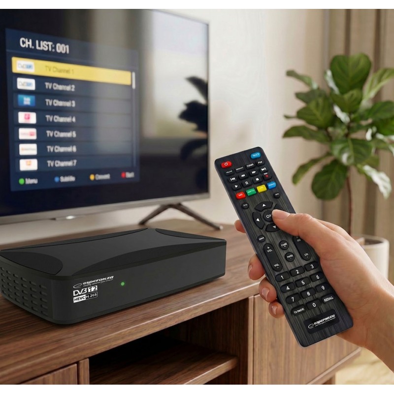 Tuner/dekoder cyfrowy DVB-T2 H.265/HEVC | PartsPC.pl
