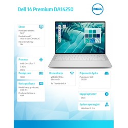 Laptop Dell 14 Premium DA14250 Win11Pro U7-255H|16GB|512GB S… | PartsPC.pl