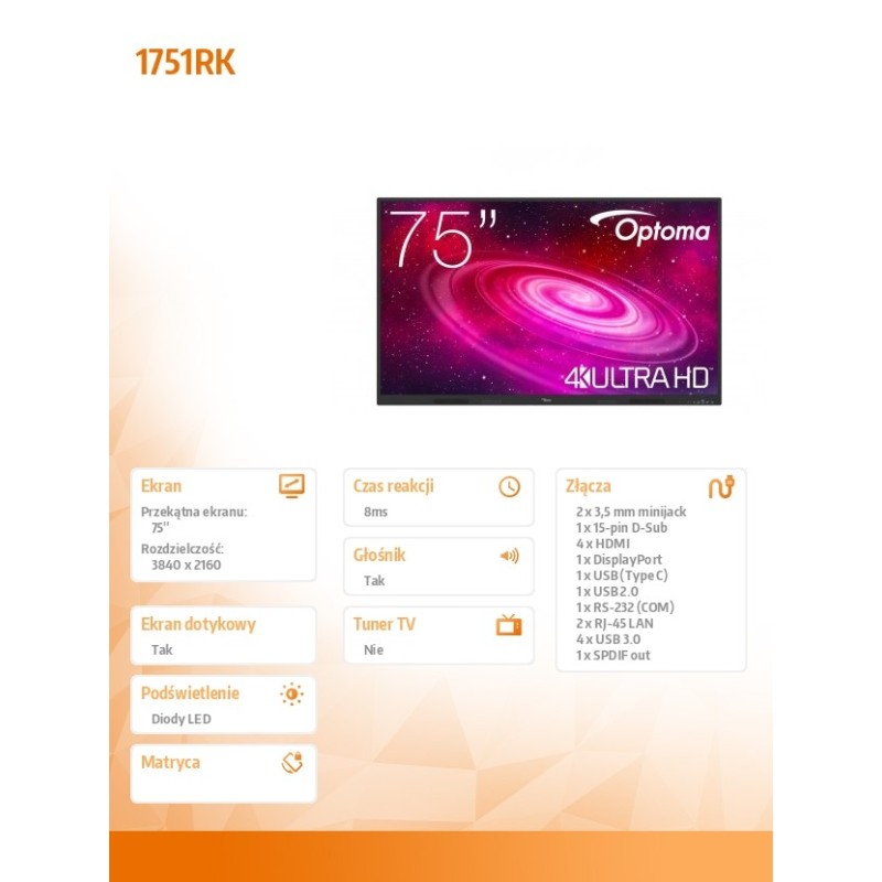 Monitor IFPD 1751RK W3FC0T1W111 | PartsPC.pl
