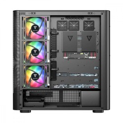 Obudowa VOLCANO AQ300 MID RGB GLASS 4 wentylatory czarna | PartsPC.pl