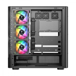 Obudowa VOLCANO AQ300 MID RGB GLASS 4 wentylatory czarna | PartsPC.pl