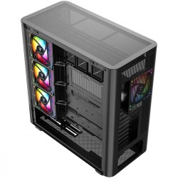 Obudowa VOLCANO AQ300 MID RGB GLASS 4 wentylatory czarna | PartsPC.pl
