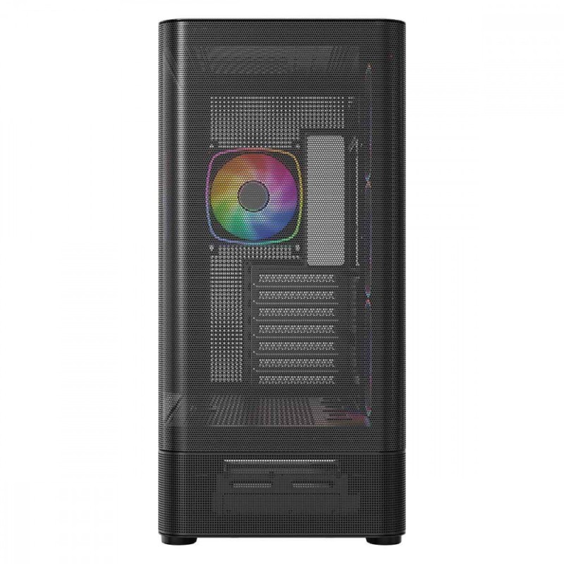 Obudowa VOLCANO AQ300 MID RGB GLASS 4 wentylatory czarna | PartsPC.pl
