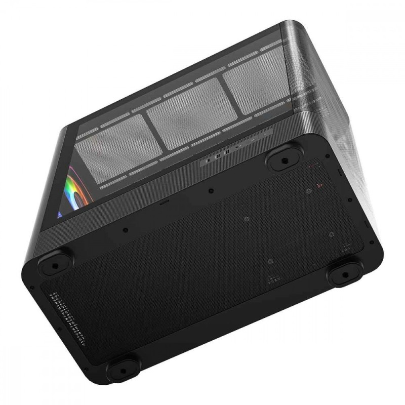 Obudowa VOLCANO AQ300 MID RGB GLASS 4 wentylatory czarna | PartsPC.pl